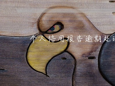 个人信用报告逾期处理 个人信用报告逾期处理