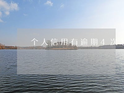 个人信用有逾期4次怎么办