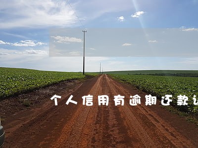个人信用有逾期还款记录 个人信用有逾期还款记录