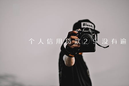 个人信用贷款29没有逾期 个人信用贷款29没有逾期