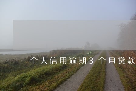 个人信用逾期3个月贷款买房吗 个人信用逾期3个月贷款买房吗
