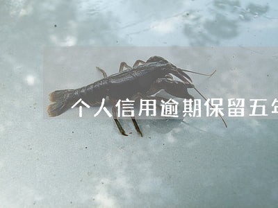 个人信用逾期保留五年 个人信用逾期保留五年