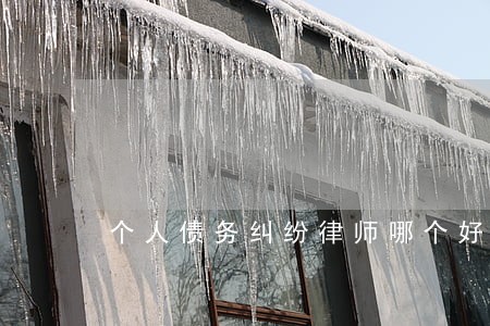 个人债务纠纷律师哪个好
