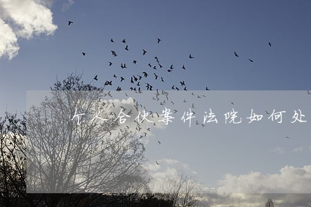 个人合伙案件法院如何处理 个人合伙案件法院如何处理
