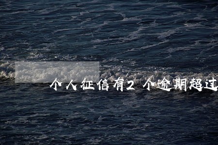 个人征信有2个逾期超过90天 个人征信有2个逾期超过90天