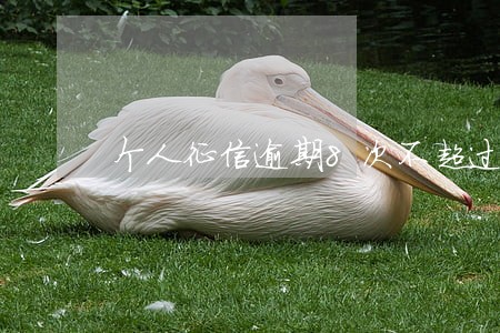 个人征信逾期8次不超过30天 个人征信逾期8次不超过30天