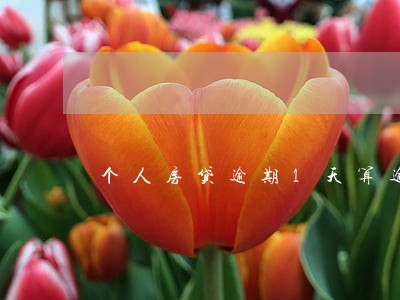 个人房贷逾期1天算逾期吗 个人房贷逾期1天算逾期吗