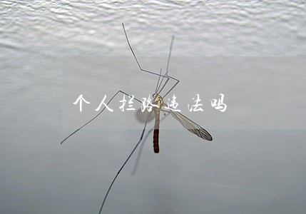 个人拦路违法吗 个人拦路违法吗