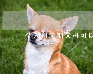 个人有逾期父母可以贷款吗 个人有逾期父母可以贷款吗