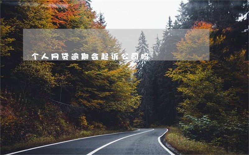 个人网贷逾期会起诉公司吗 个人网贷逾期会起诉公司吗