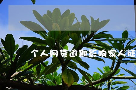 个人网贷逾期影响家人征信吗 个人网贷逾期影响家人征信吗