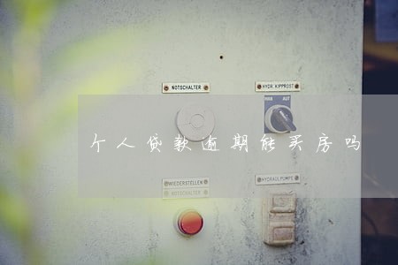 个人贷款逾期能买房吗 个人贷款逾期能买房吗