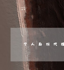 个人身份代理诉讼