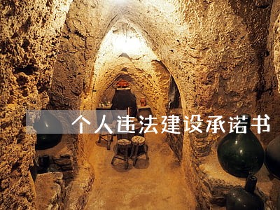 个人违法建设承诺书 个人违法建设承诺书