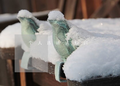 个人违违法检讨
