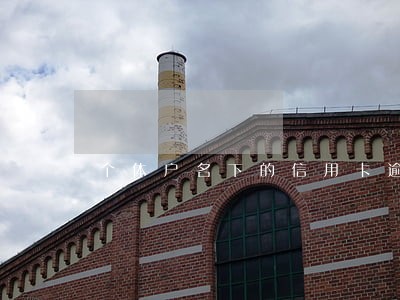 个体户名下的信用卡逾期不还 个体户名下的信用卡逾期不还