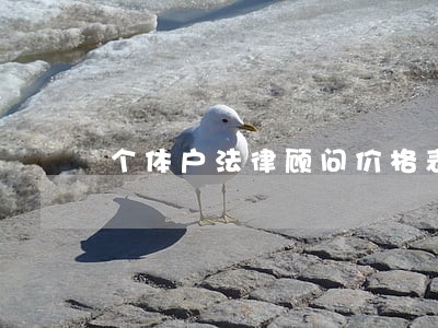 个体户法律顾问价格表 个体户法律顾问价格表