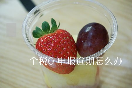 个税0申报逾期怎么办 个税0申报逾期怎么办