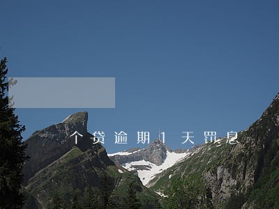 个贷逾期1天罚息