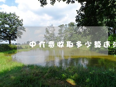 中介费收取多少算违法 中介费收取多少算违法