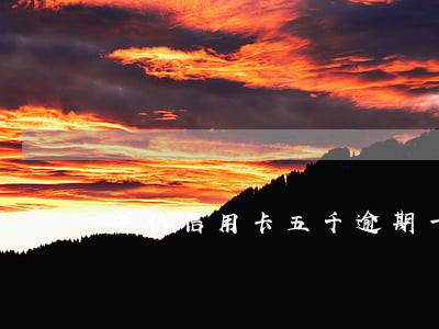 中信信用卡五千逾期一年半