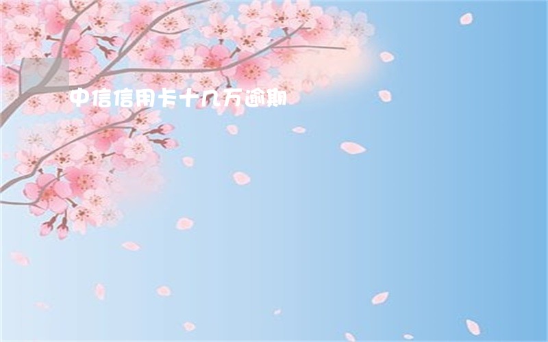中信信用卡十几万逾期