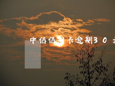 中信信用卡逾期30天怎么处理 中信信用卡逾期30天怎么处理