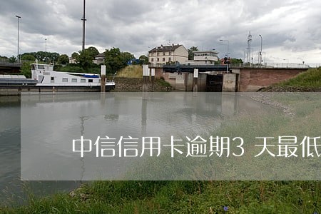 中信信用卡逾期3天最低还款 中信信用卡逾期3天最低还款