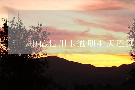 中信信用卡逾期4天还款