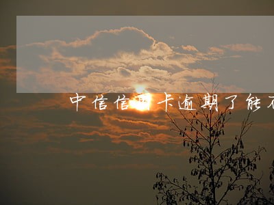 中信信用卡逾期了能不能用了 中信信用卡逾期了能不能用了