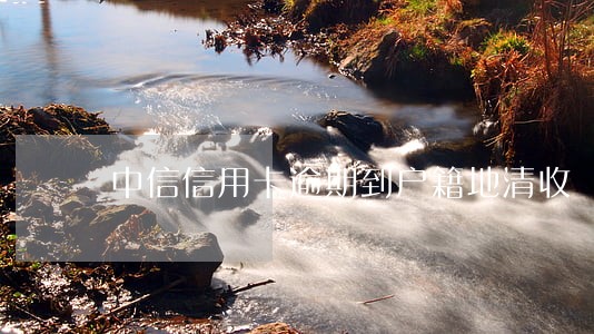 中信信用卡逾期到户籍地清收 中信信用卡逾期到户籍地清收