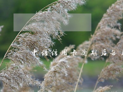 中信信用卡逾期后每月逾期费 中信信用卡逾期后每月逾期费