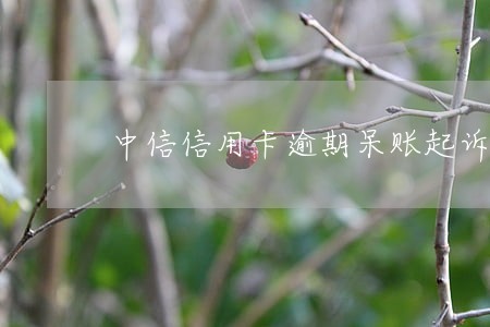 中信信用卡逾期呆账起诉 中信信用卡逾期呆账起诉