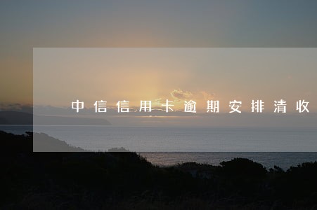 中信信用卡逾期安排清收 中信信用卡逾期安排清收