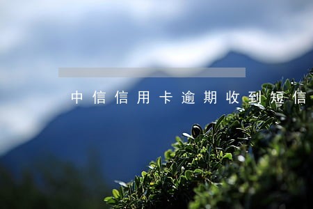 中信信用卡逾期收到短信 中信信用卡逾期收到短信