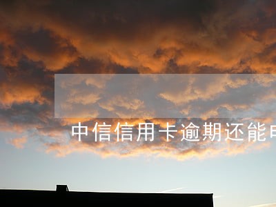中信信用卡逾期还能申请分期吗 中信信用卡逾期还能申请分期吗