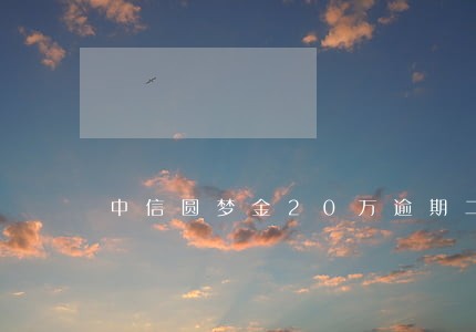 中信圆梦金20万逾期二次协商 中信圆梦金20万逾期二次协商