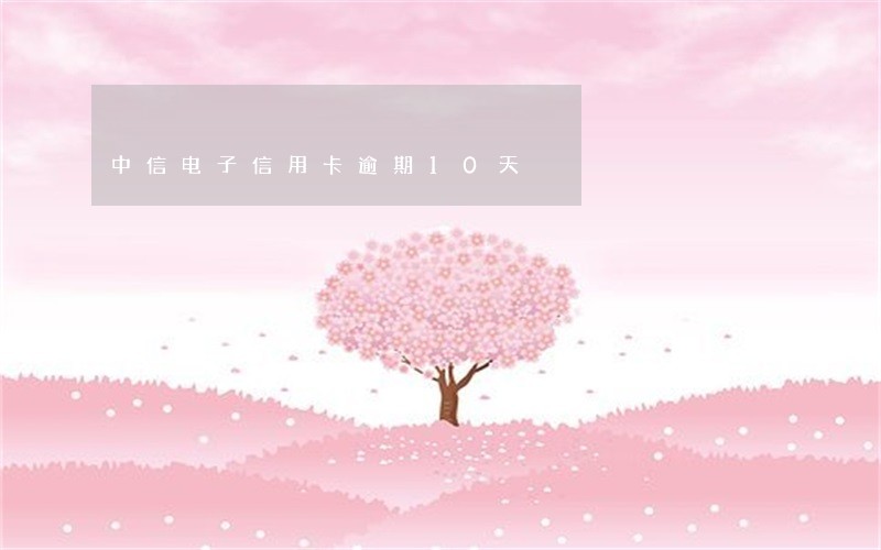 中信电子信用卡逾期10天 中信电子信用卡逾期10天