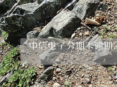 中信电子分期卡逾期2天 中信电子分期卡逾期2天