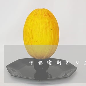 中信逾期2万怎么协商