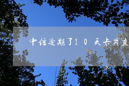 中信逾期了10天卡片直接冻结了