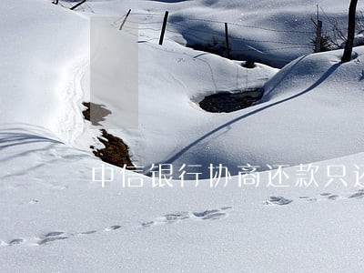中信银行协商还款只还本金