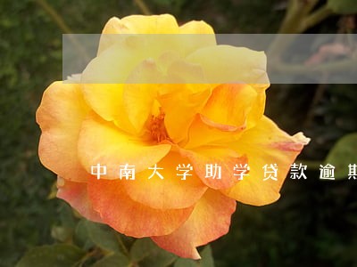 中南大学助学贷款逾期2年 中南大学助学贷款逾期2年