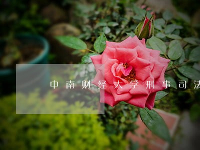 中南财经大学刑事司法学院 中南财经大学刑事司法学院