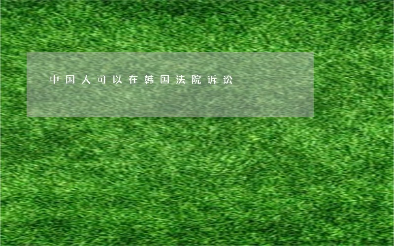 中国人可以在韩国法院诉讼 中国人可以在韩国法院诉讼