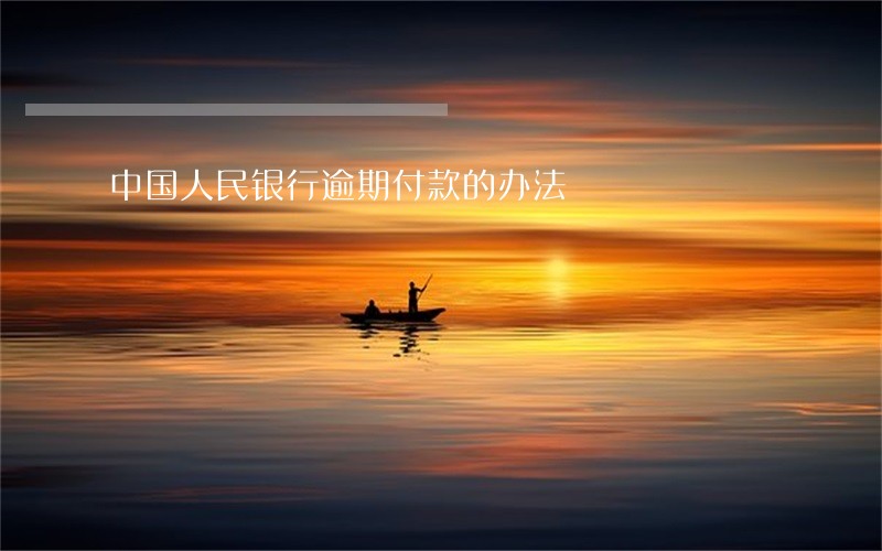 中国人民银行逾期付款的办法 中国人民银行逾期付款的办法