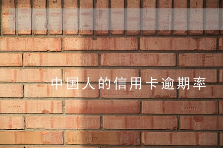中国人的信用卡逾期率 中国人的信用卡逾期率
