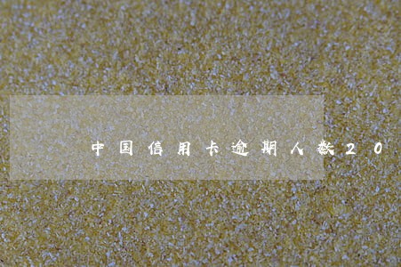 中国信用卡逾期人数2022