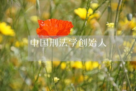 中国刑法学创始人 中国刑法学创始人