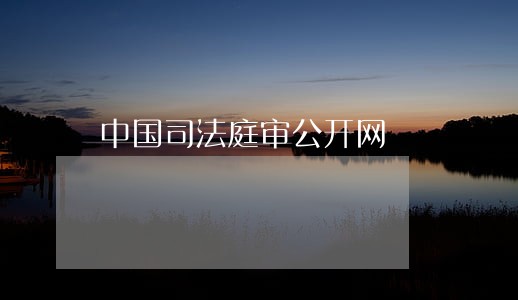 中国司法庭审公开网 中国司法庭审公开网